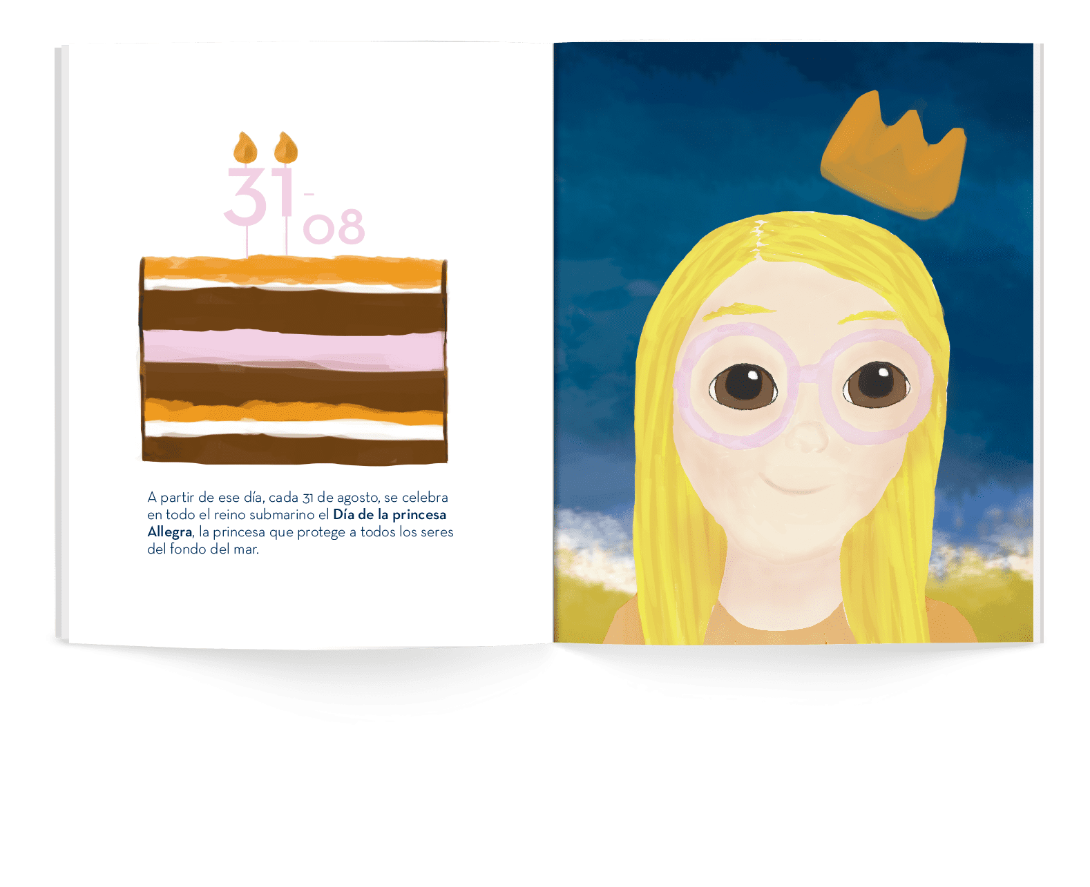 Primer plano Allegra ilustrada